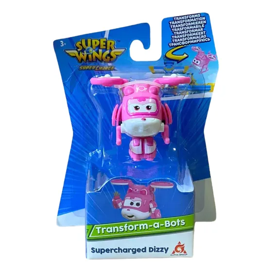 Avião Super Wings  Transform-a-bots - Supercharged Dizzy
