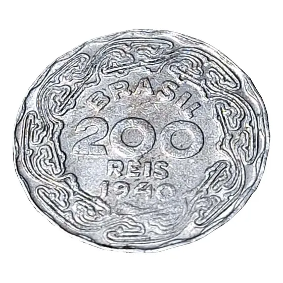 Moeda Antiga 200 Réis De 1940 Getúlio Vargas