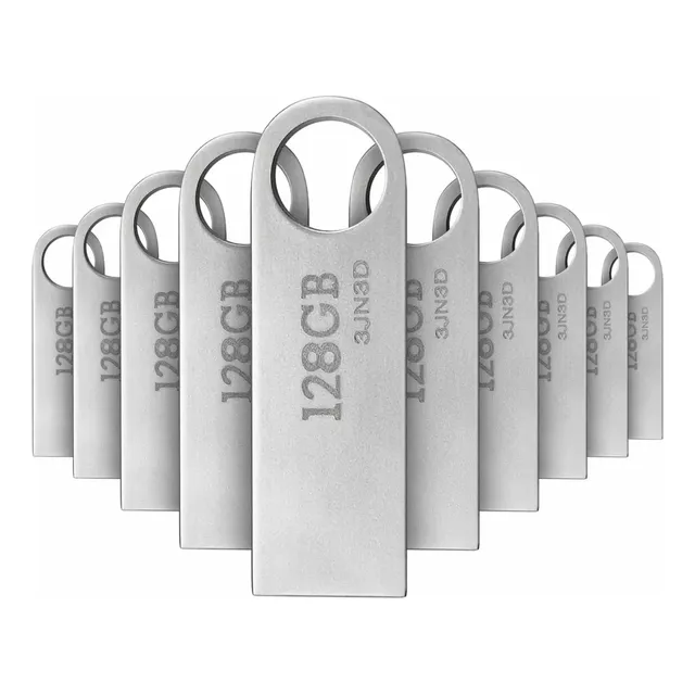 Kit 10 Memorias Usb 128gb Stylos Stmusb5b St100 Metalica