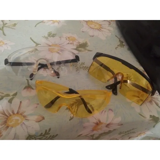Lentes De Seguridad Transparente Y Ámbar Nuevos 