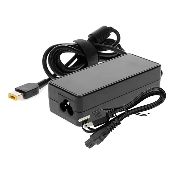Cargador Lenovo 65w Punta Rectangular Amarilla 20v 3.25a Negro (Reacondicionado)