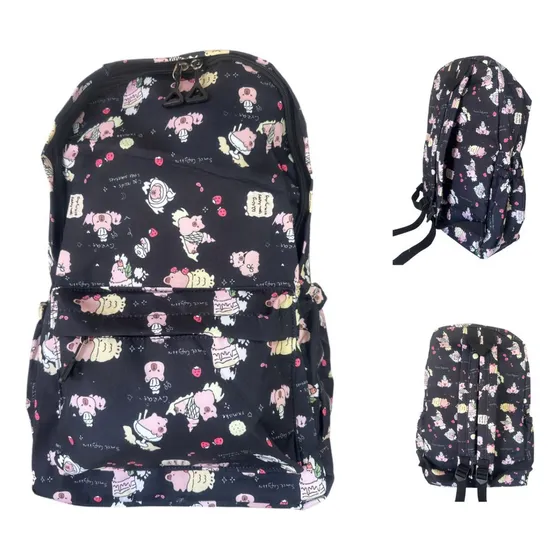 Mochila Capibara Oficio Con Bolsillos Top Moda Escolar