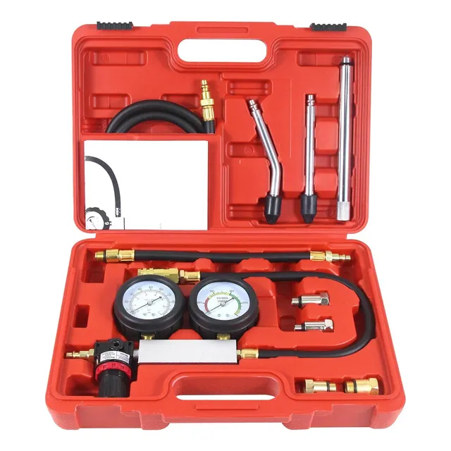 Kit Probador Fuga Cilindro Compresion Motor Gasolina 10piezs