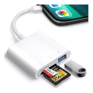 Lector Tarjetas Micro Sd Y Usb Para iPhone Datos Lector Tarjetas Micro Sd Y Usb Para iPhone Datos