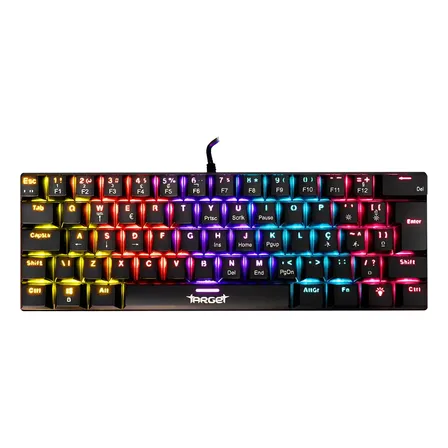 Teclado Mecânico TGT Sherman V3 C1 Compacto 60% Rainbow ABNT2 Switch Marrom