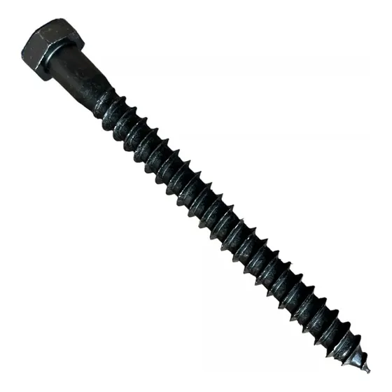 Tornillo Hex Tirafondo Negro 1/4 X 2-1/2 Pulgadas - 100 U