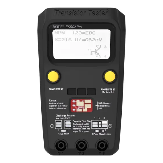 Bside Esr02 Pro Transistor Tester Multifuncional Digital