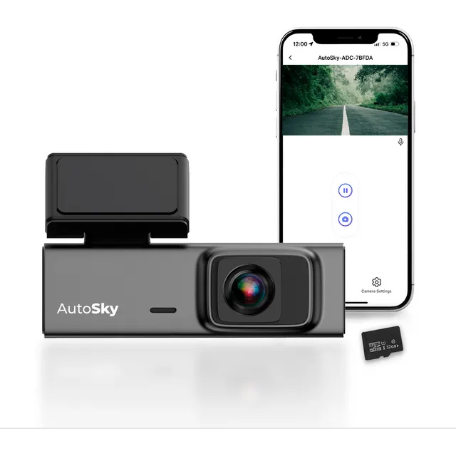 Cámara Autosky Dashcam 2k Adc-201 Wi-fi Vehiculo