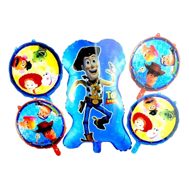 Set 5 Globos Metálicos Toy Story Woody Para Aire O Helio
