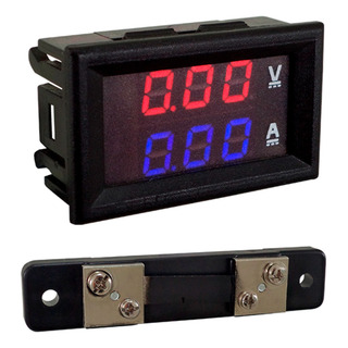 Voltímetro E Amperímetro Digital Dc 12v 24v 48vdc 50a Shunt Voltímetro E Amperímetro Digital Dc 12v 24v 48vdc 50a Shunt