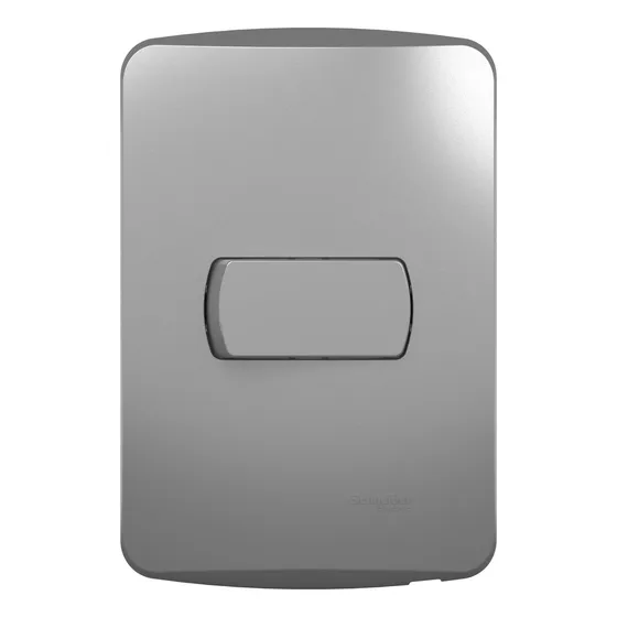 Placa Armada Miluz Interruptor 10a 250v Aluminio Mate Corriente Nominal 10 A
