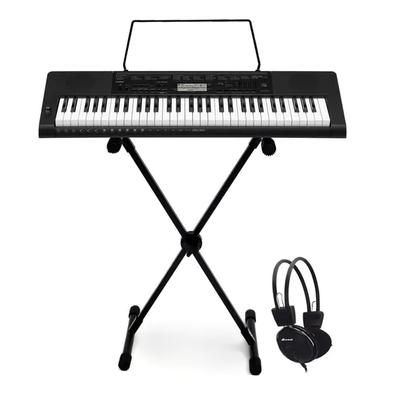 Kit Teclado Casio Ctk-3500 Teclas Sensitivas Estante E Fone