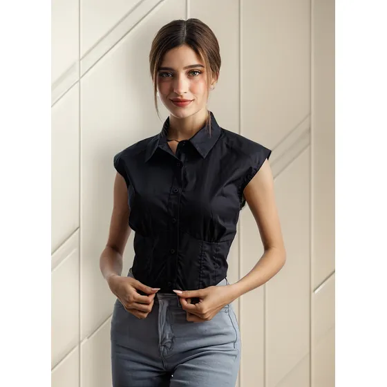 Blusa Reliz - Nébula - Negro