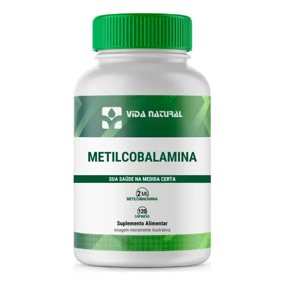 Vitamina B12 Metilcobalamina 2mg 120 Cáps Suplemento Para Saúde