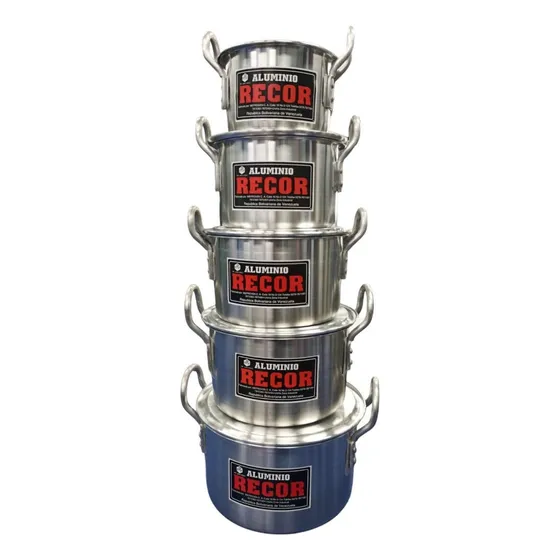 Juego De Ollas 5 Piezas De Aluminio