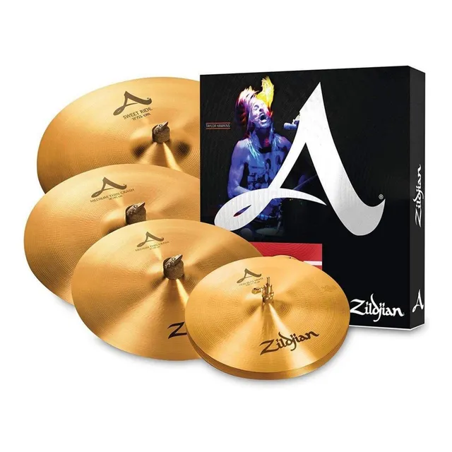 Zildjian Avedis A391 Hh14 Crash 16 Crash 18 Sweet Ride 21 Color Dorado Diámetro 18 in