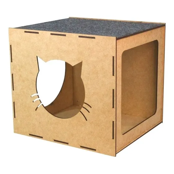Nicho Para Gato Estilo Toca Casinha Com Carpete Premium Gatificação Espaçosa