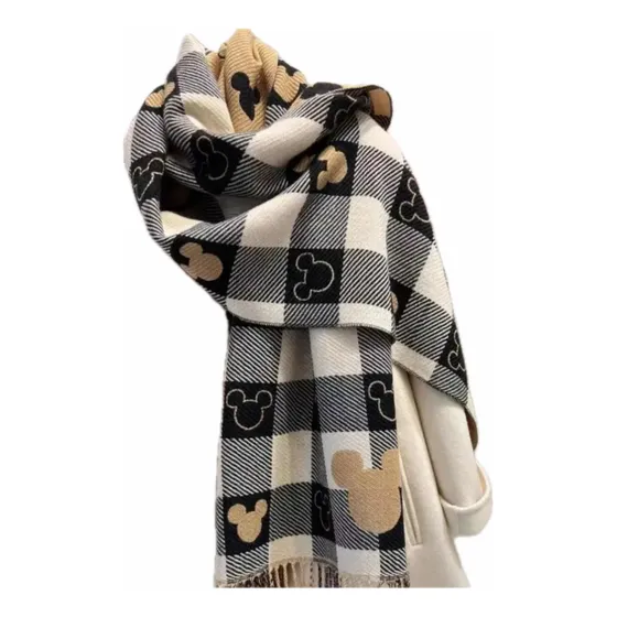 Bufanda Grande Y Suave Diseño Mickey Mouse (otoño, Invierno)