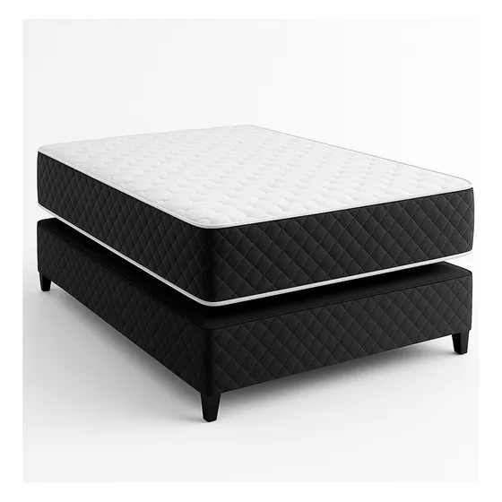 Sommier 2 Plazas Cama Matrimonial 100% Espuma Alta Densidad 