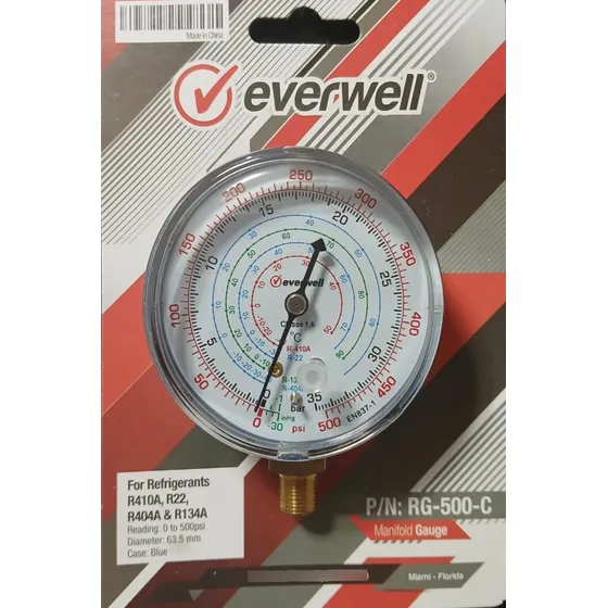 Reloj Para Manómetro De Refrigeración Baja Presión R22 R134