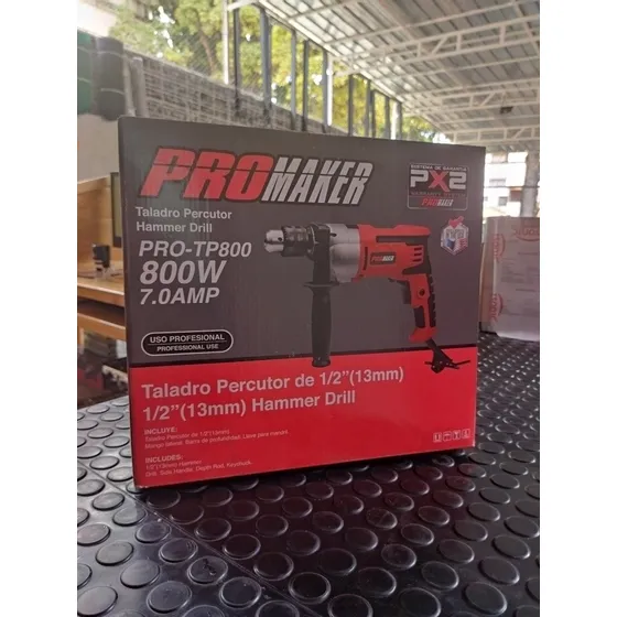 Taladro Percutor 1/2 800w Promaker