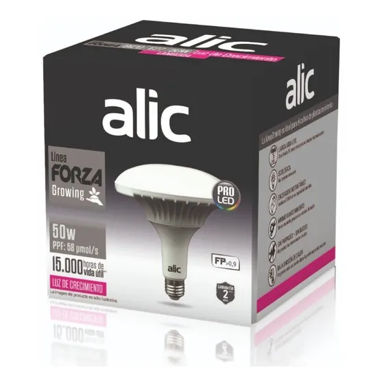 Lampara Led Grow Indoor Cultivo Crecimiento 50w Alic Color de la luz Ultravioleta