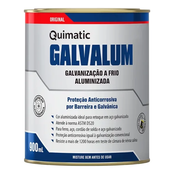 Galvalum Galvanização A Frio Aluminizada 900 Ml Quimatic 