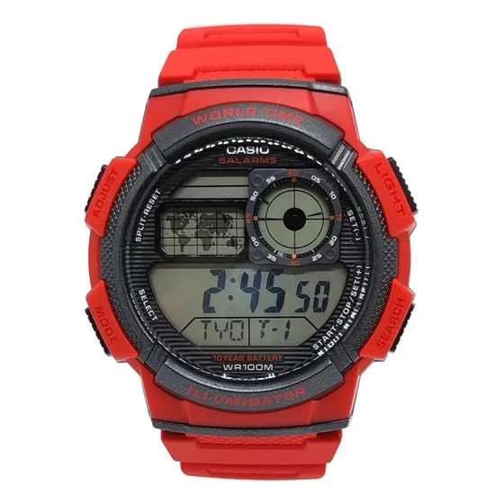 Reloj Casio Ae-1000w-4av Hombre - Rojo