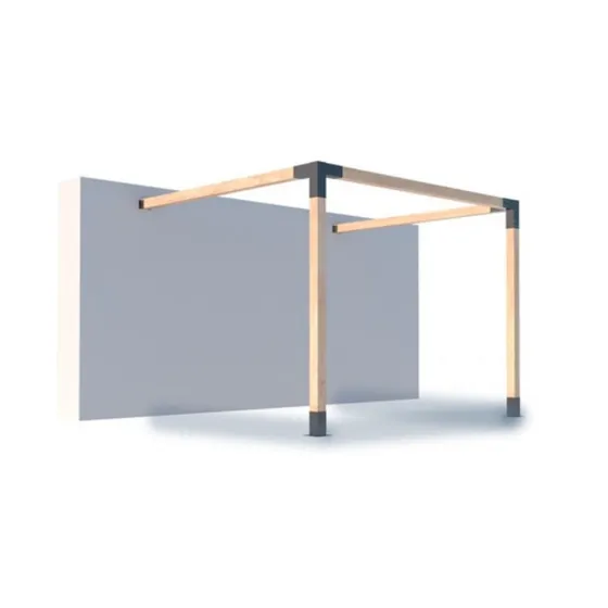 Kit Herrajes Compactos Pérgolas De 4 Pulgadas 1 Modulo Pared
