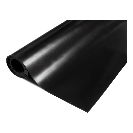 Piso De Goma Negro Liso 2mm Espesor X M2