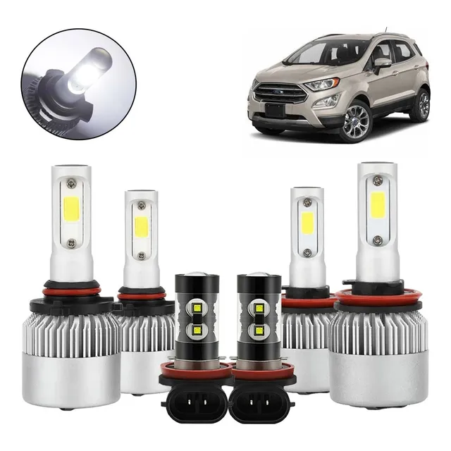 Nj Luz Alta/baja/niebla Kit Faros Led 8000lm Para Ford