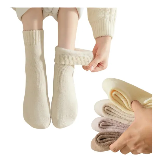 Medias Térmicas Abrigadas Con Felpa Interior Suaves 4 Pares