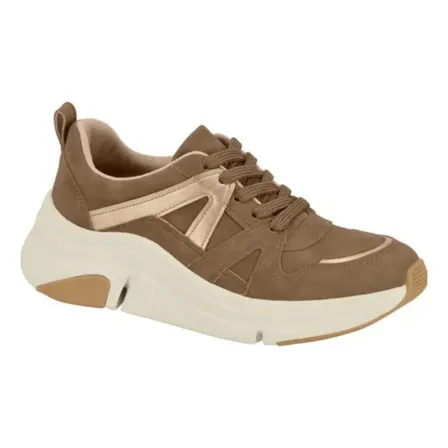 Tênis Feminino Modare Maxxi Conforto Casual Dia A Dia Marrom Camurça 36 Br