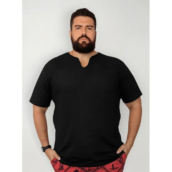 Camisa Bata Plus Size Masculina Casual Tamanhos Grandes