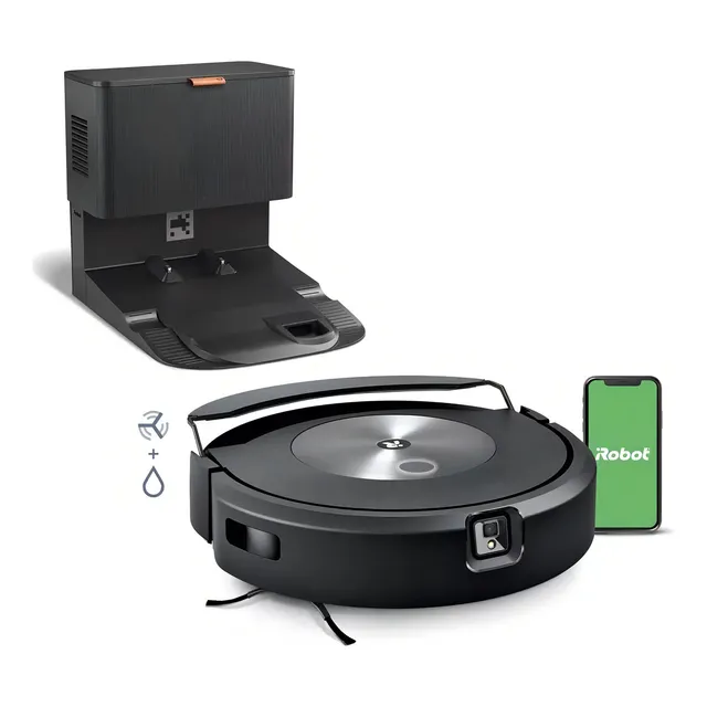 Aspiradora Y Trapeador Robot Irobot Roomba Combo J7 + Color Negro