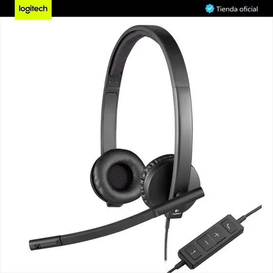 Logitech H570e Estéreo, Diadema Usb Con Comodidad Y Duración Color Negro Color de la luz Negro