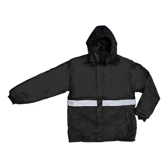 Campera  Trucker Negra Con Reflectivos Ropa De Trabajo