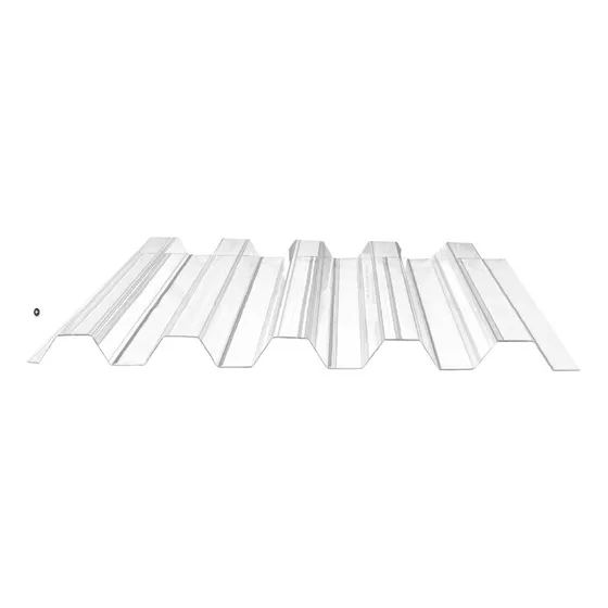 Chapa De Policarbonato Greca Trapezoidal 3,05 Mts Color Transparente