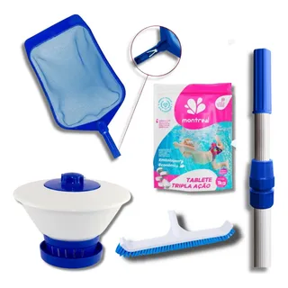 Limpeza Piscina Peneira Cabo 2 Mt Clorador Tablete Escova Limpeza Piscina Peneira Cabo 2 Mt Clorador Tablete Escova