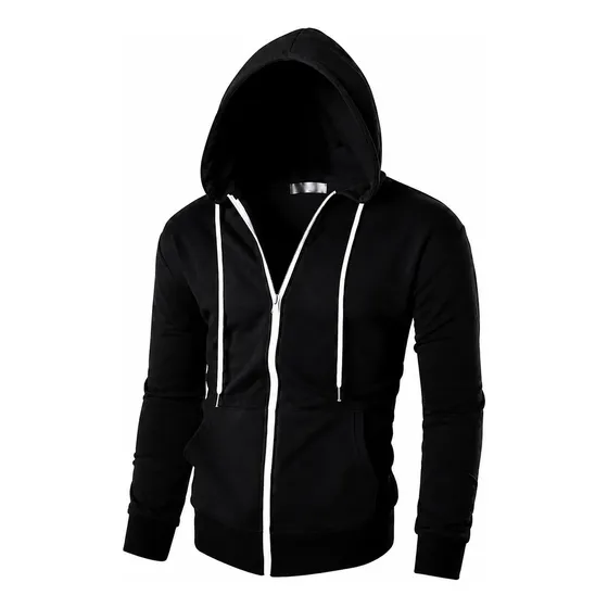 Buzo Camperita Con Capucha Hoodie Hombre Slim Fit !!