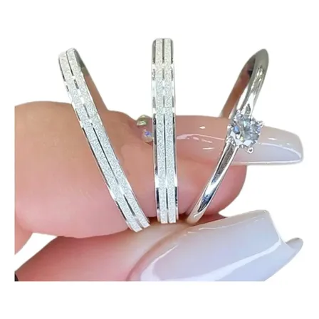 Alianças Prata 950 3mm Par + Gravação + Anel