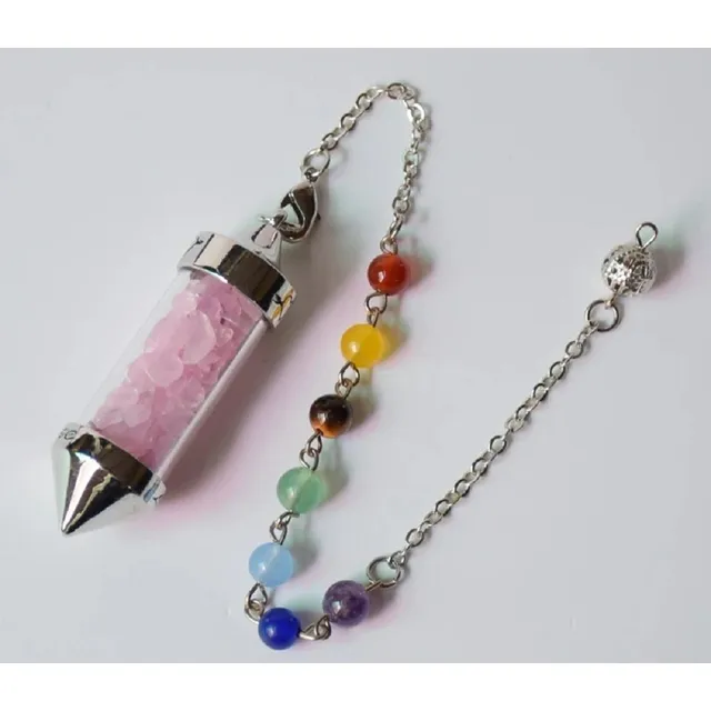 Péndulo  De Adivinación Cuarzo  7 Chakras