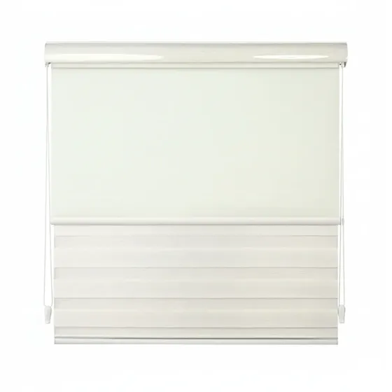 Cortina Roller Doble 2 Paños Dúo Día Y Noche Blackout Y Cenefa 160 X 240 Crema Manzana Guiza