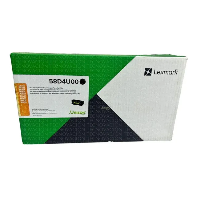 Cartucho De Toner Lexmark 58d4u00 Nuevo Original