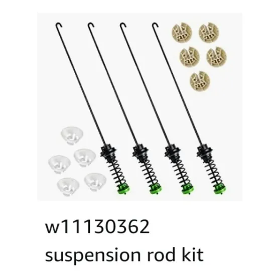 Kit Suspensión Lavadora Whirlpool W 11130362 (4 Piezas)