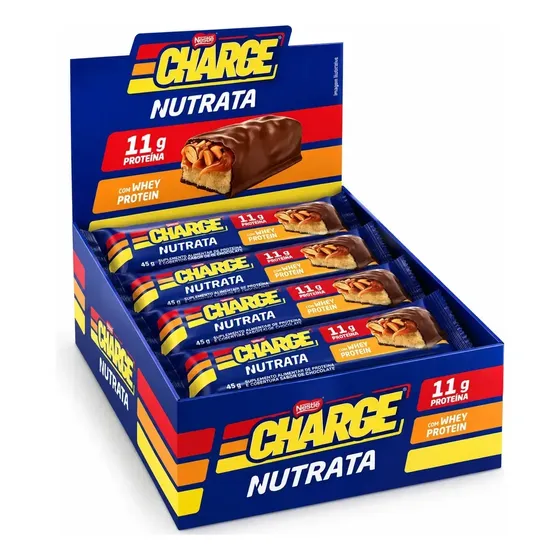 Barra Proteina Charge Nestle Com Whey Protein Kit 12un 45g Nutrata