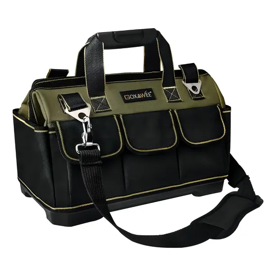 Goxawee G5270 Bolsa De Herramientas De Cajas Para Electricista Color Verde Bolsa De Almacenamiento De Herramientas Duradera Y Resistente Al Agua
