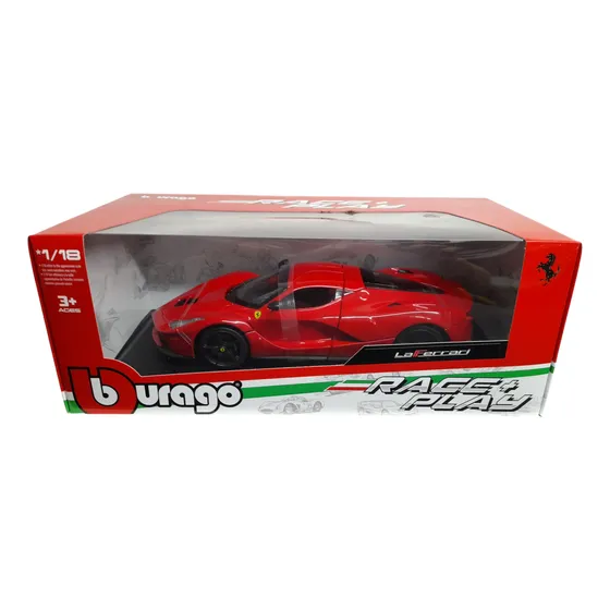 La Ferrari A Escala 1 /18 Color Rojo Deportivo De Lujo Metal