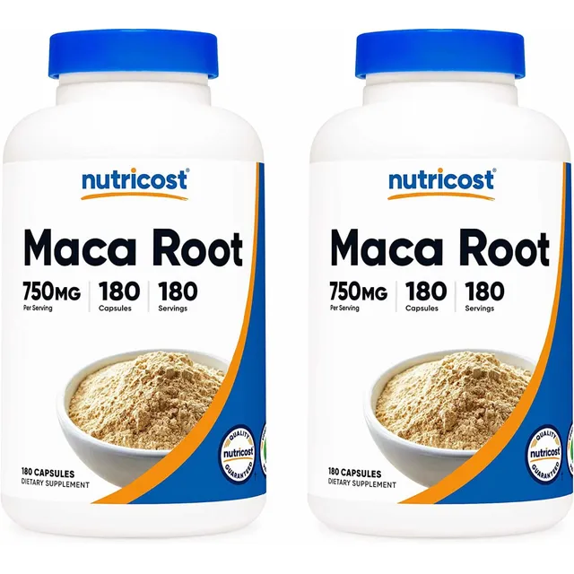Maca Negra Cápsulas Nutricost 2 Frascos 360capsulas