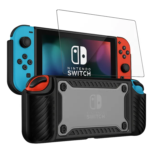 Case Antigolpes Para Switch Oled + Vidrio Templado 9h